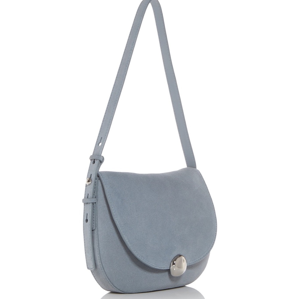 Madewell Sky Blue Suede Dakota Shoulder Bag